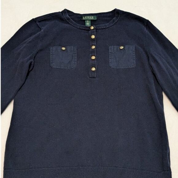Navy Lauren Ralph Lauren Women's Sweater Size M - Picture 3 of 5